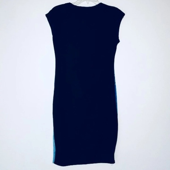 Sexy Blue with Pink Floral Bodycon Dress - Picture 5 of 6